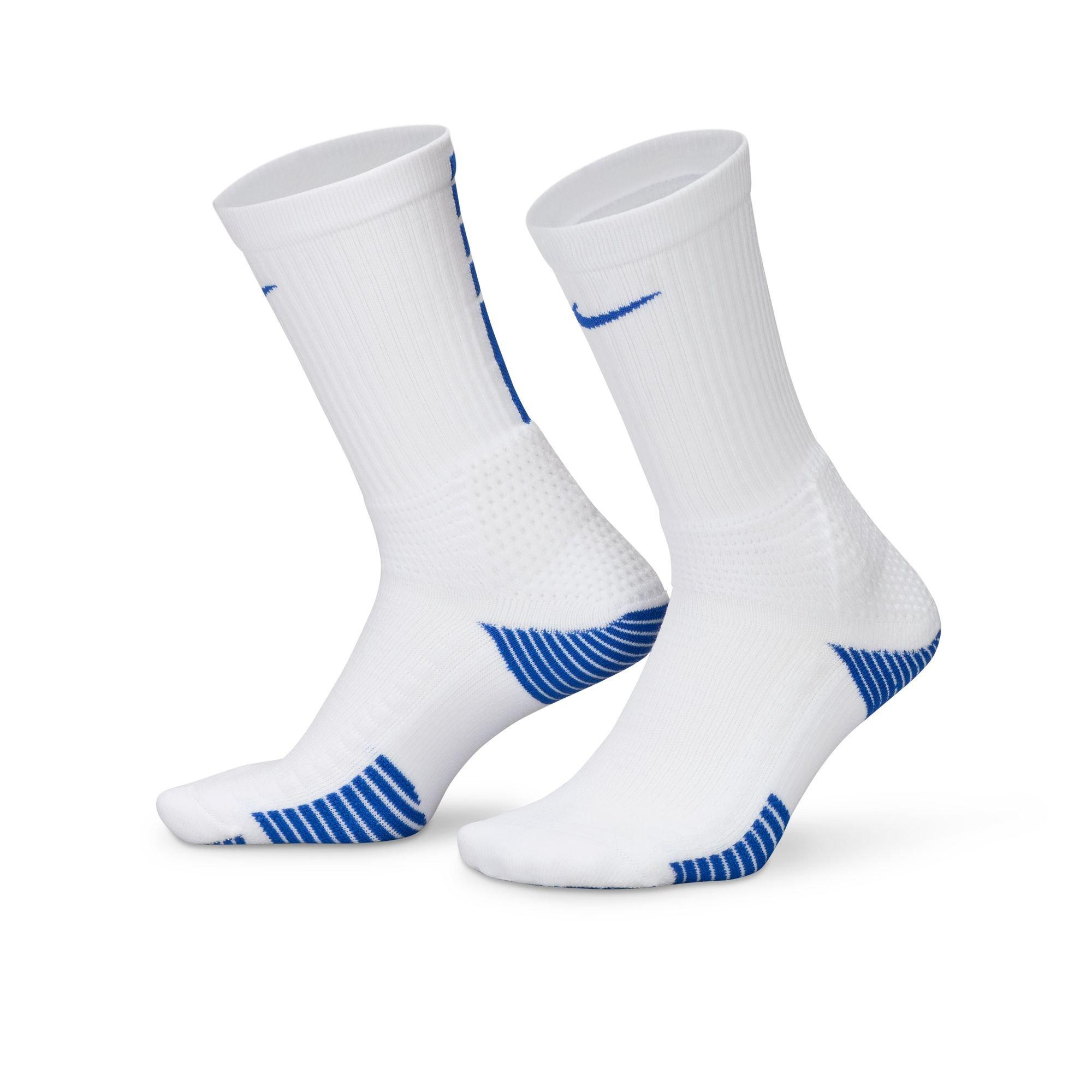 Nike Elite 2.0 Basketball Crew Socks - White/Royal